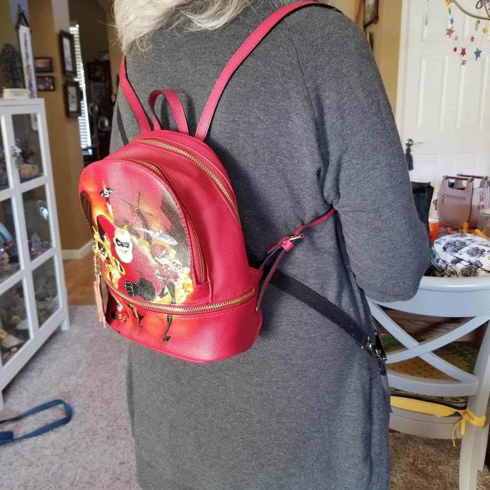 HAND PAINTED 100% Original Red Backpack! - Picture 9 of 12